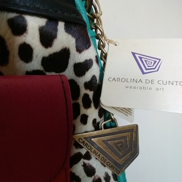 ๐๐HP๐NWT CAROLINA DE CUNTO LEATHER SHOULDER BAG - Picture 4 of 8