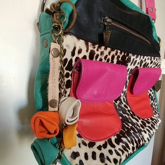 ๐๐HP๐NWT CAROLINA DE CUNTO LEATHER SHOULDER BAG - Picture 5 of 8