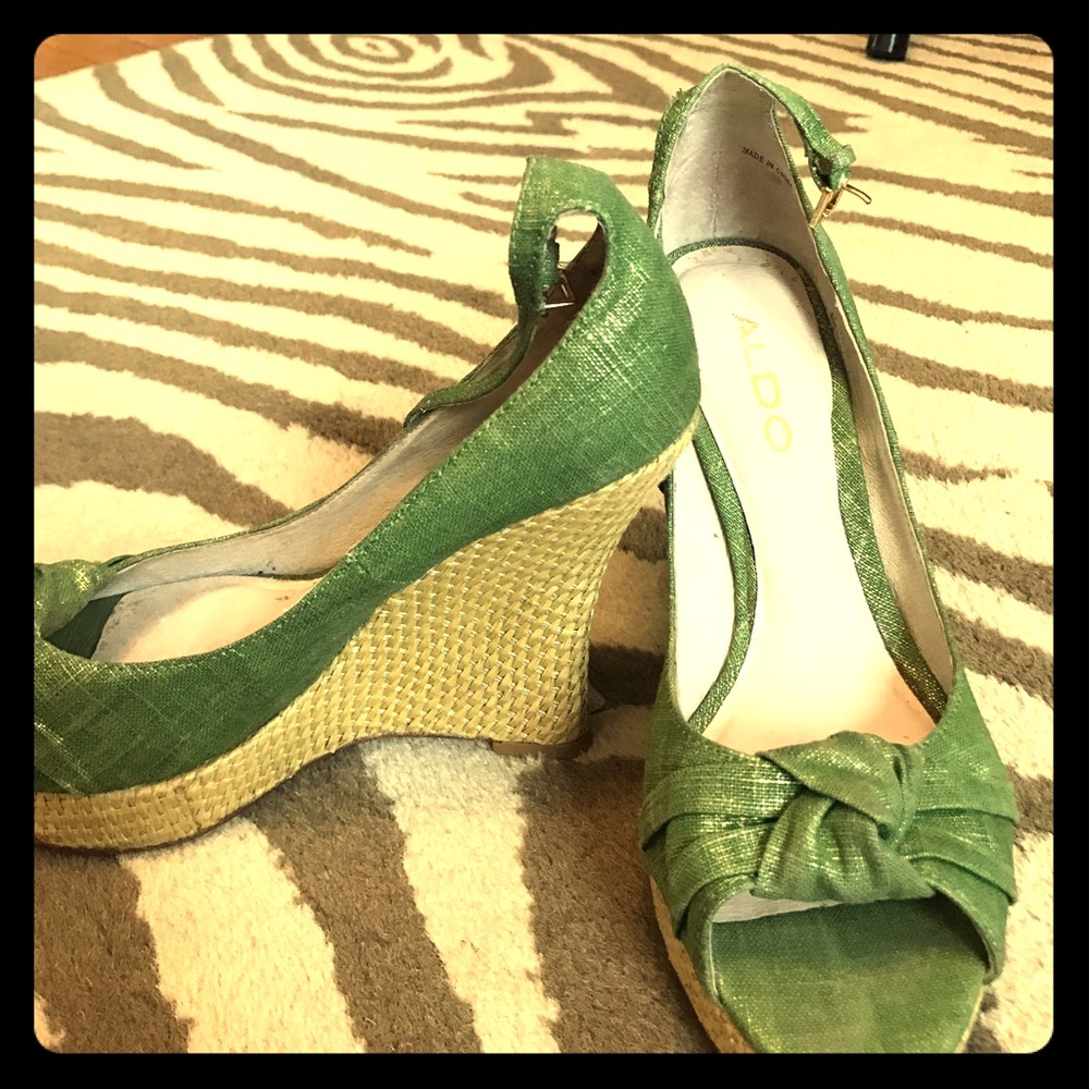 Aldo peep toe wedges size 7 which is 37 at aldo