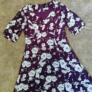 Burgundy/Purple Floral Dress