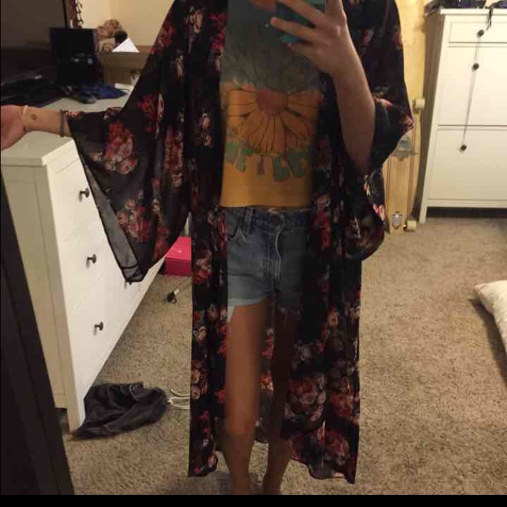 Rose kimono/duster