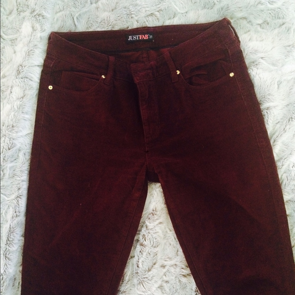 Corduroy maroon/burgundy pants