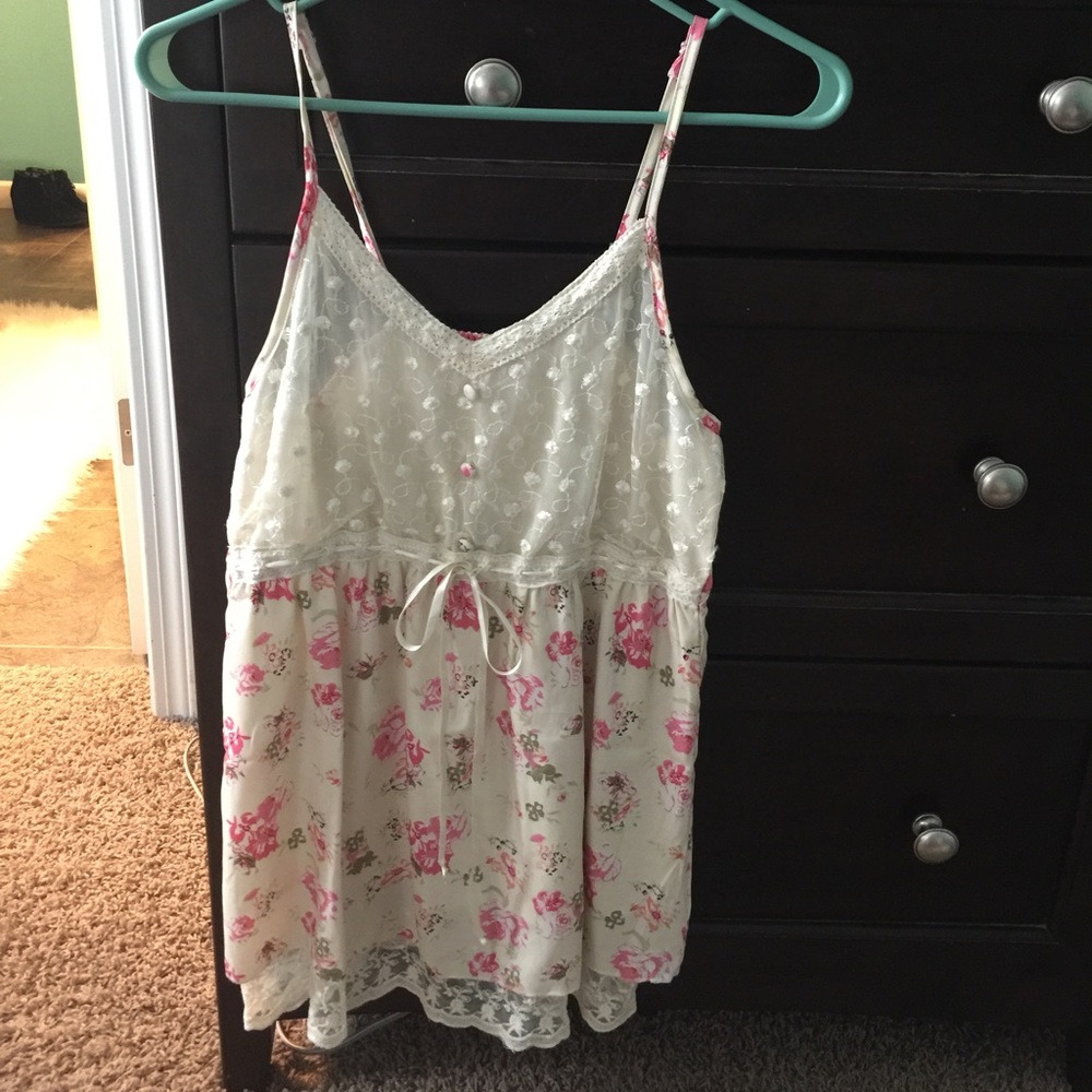 Floral print bohemian tank