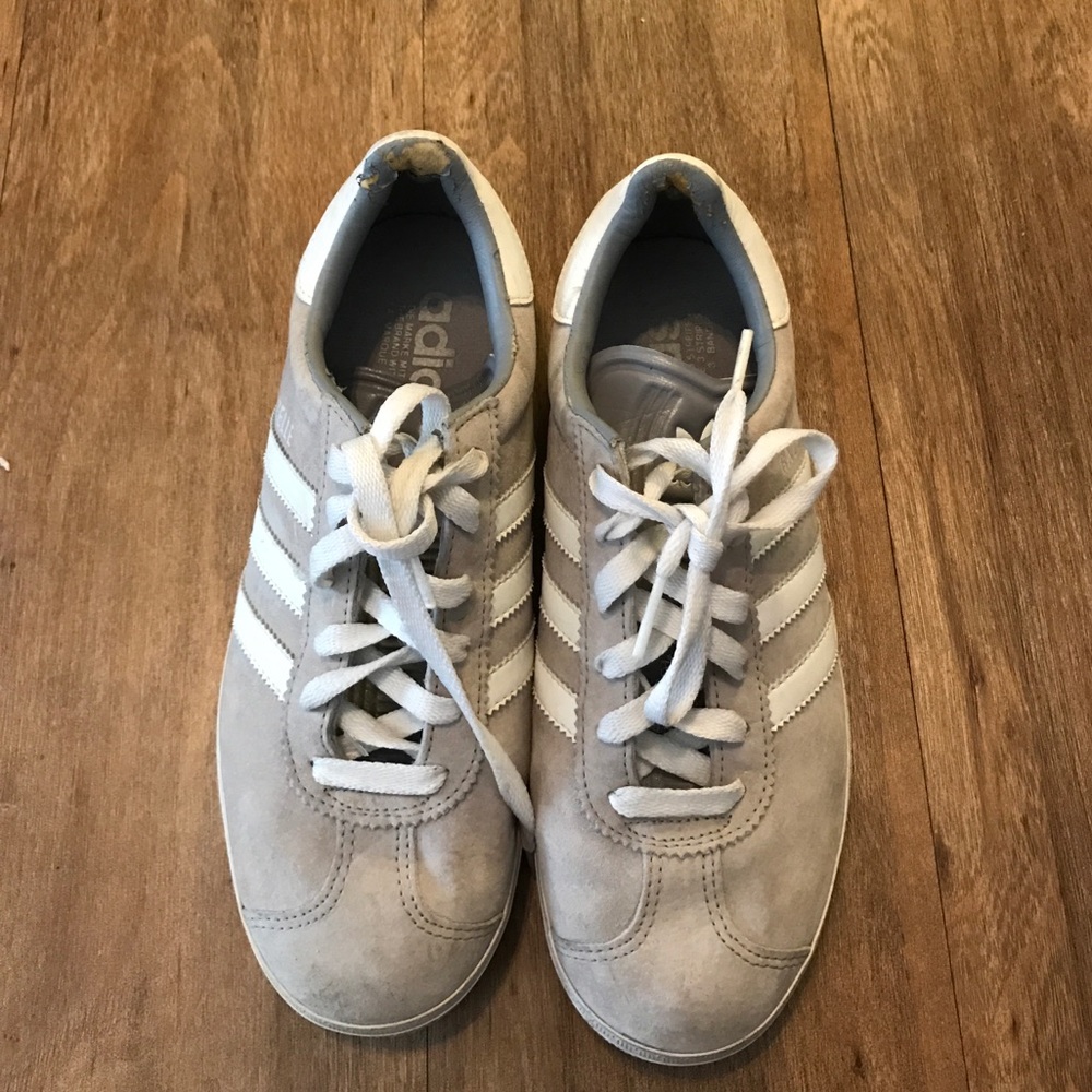 Light Grey Adidas Original Gazelle Sneakers