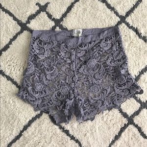 "Intimately" Free People Lace Shorts