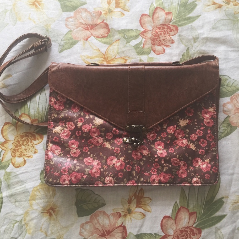 🗝 VINTAGE FLORAL MESSENGER BAG 🗝