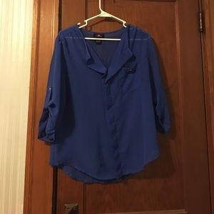 Royal blue blouse