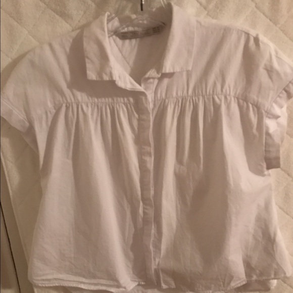 SOLD 🚫🚫Zara Trafluc Button Down White Shirt S - Picture 1 of 2