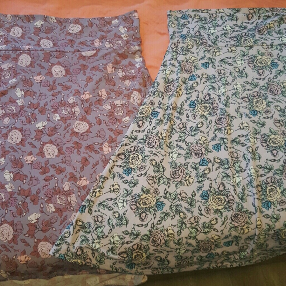 Lot of 2 LuLaRoe Azure Skirts