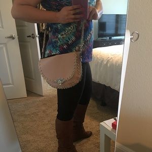 Cross body studded bag