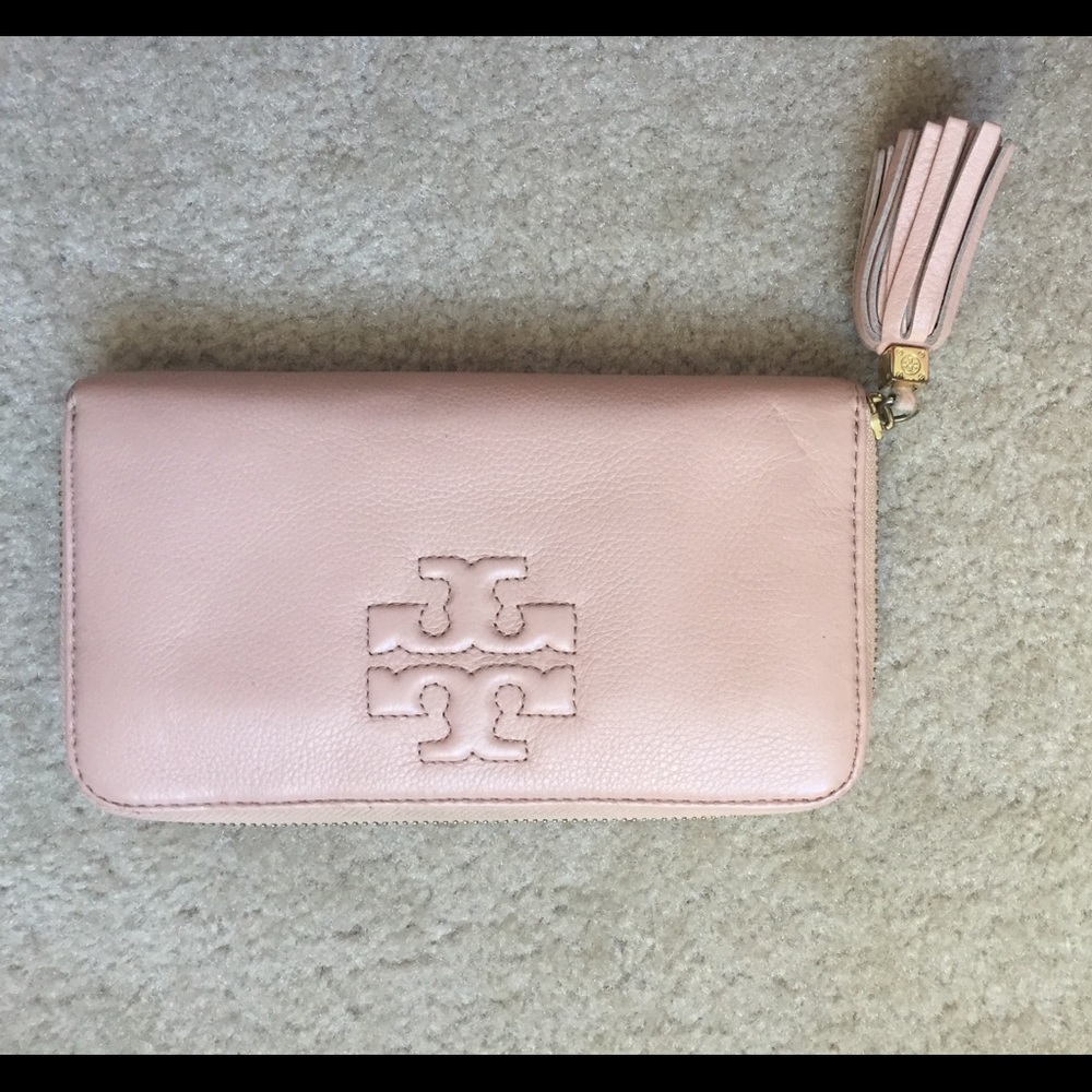 Pink Tory Burch Thea Continental Wallet