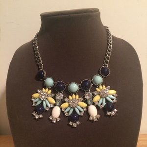 Teal statement necklace