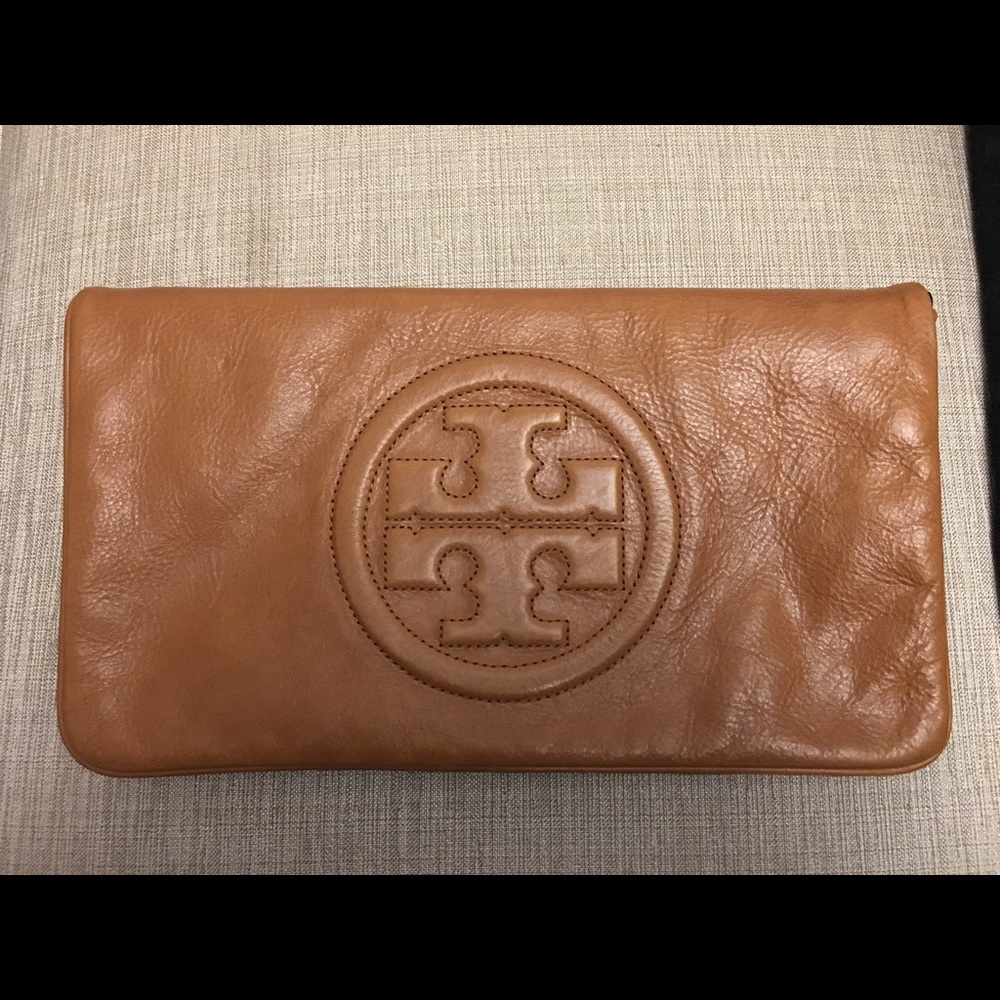 Tory Burch Bombe Reva Clutch Brown/Tan