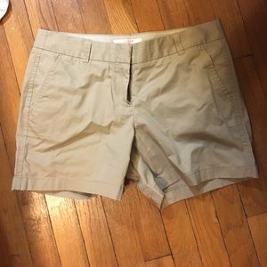 J Crew khaki chino shorts