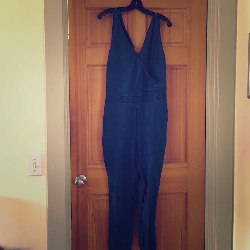 Madewell Indigo Linen Jumpsuit