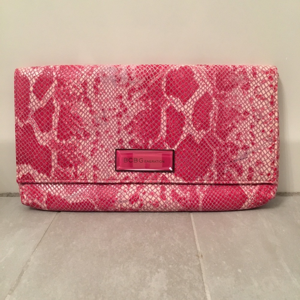 NWT - BCBGeneration Pink Clutch