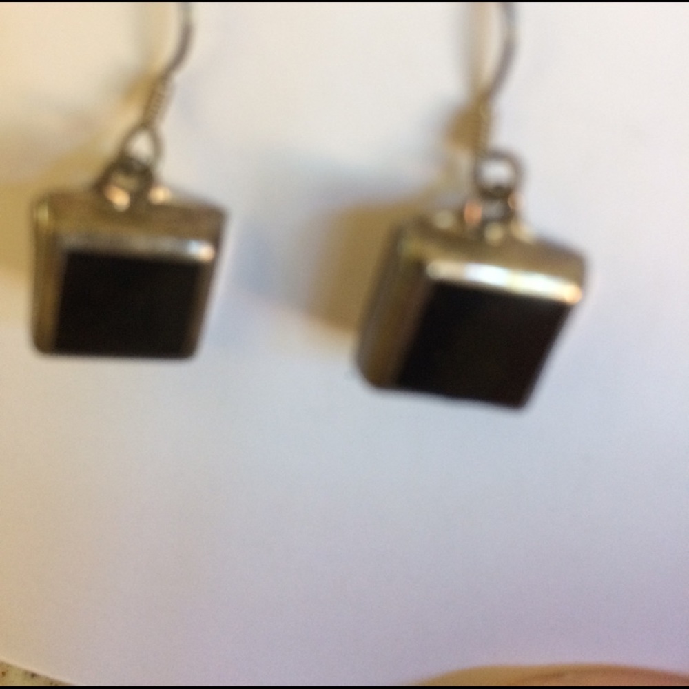 Black & Sterling Silver earrings from Mexico