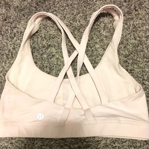 Light pink lulu sports bra