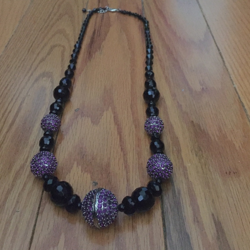 Black long necklace