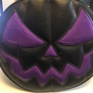 Lovepainandstitches Black & Purple Pumpkin Bag