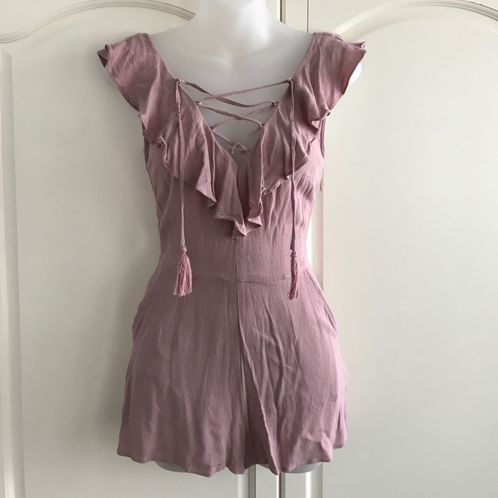 Mauve Kendall + Kylie romper