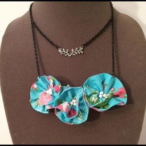 Two tier fabric necklace