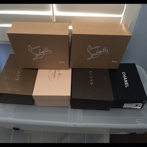 Jordan Gucci Prada Chanel boxes