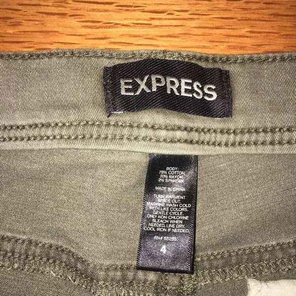 Women's Express skinny jeans, size 4, Green - Picture 3 of 4