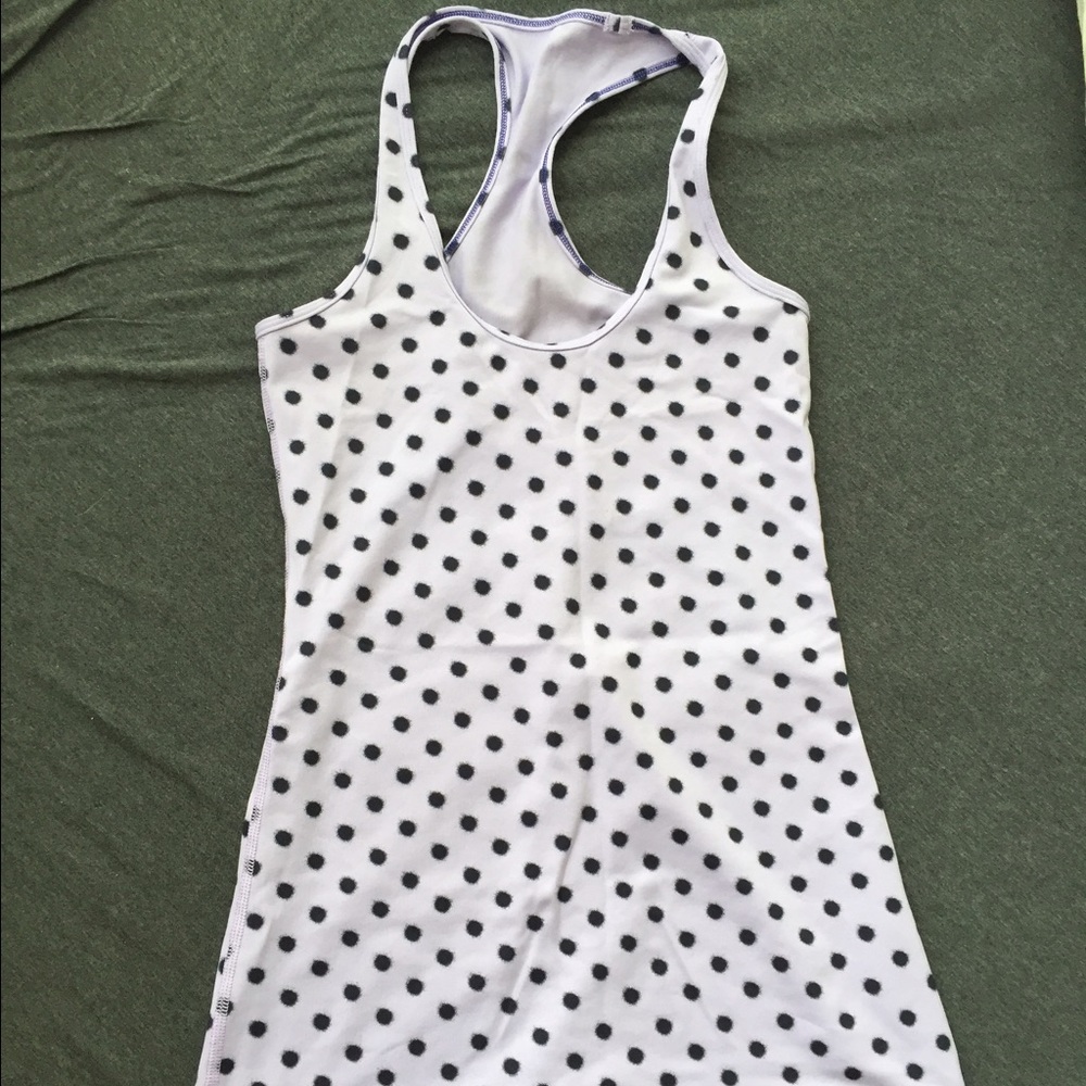 Purple polka dot tank top