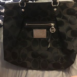 Black Coach Poppy Tote