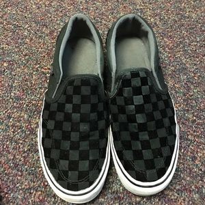 Vans checkered slip ons