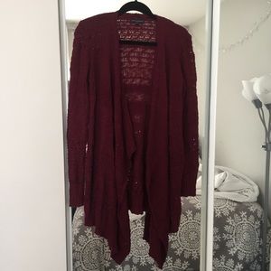 American eagle burgundy cardigan