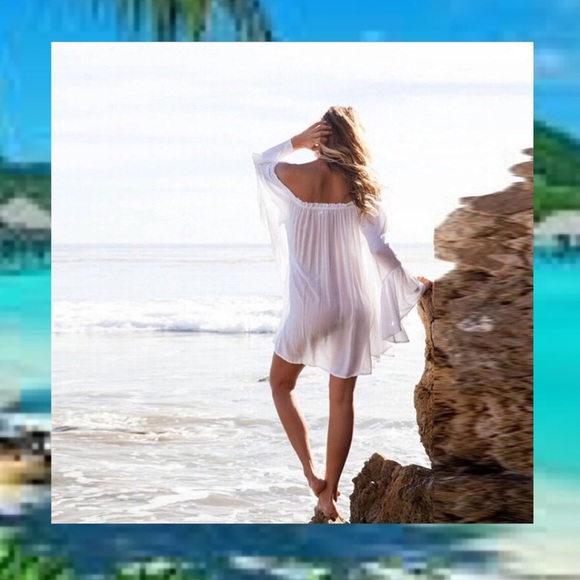 ‼️SUMMER CLEARANCE‼️BEACH DRESS W/BELL SLEEVES S🌞 - Picture 3 of 5