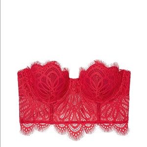 VS red mini lace bustier 2017 32DD