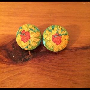 Button earrings