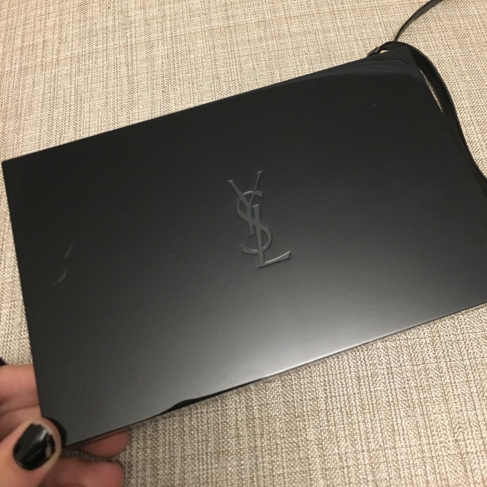 YSL Saint Laurent Black Mirror Clutch
