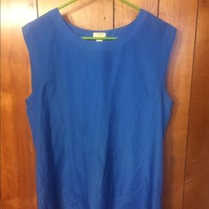 J. Crew Blue Sleeveless Blouse