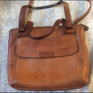 Vintage Leather Fossil Crossbody Purse