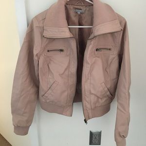 Pink leather jacket