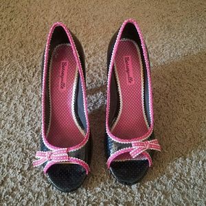 Betsey Johnson peep toe heels