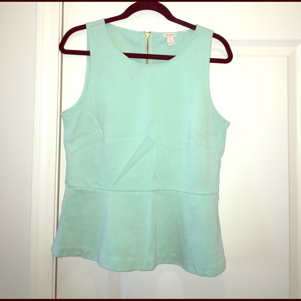 J. Crew peplum top 💚mint green💚