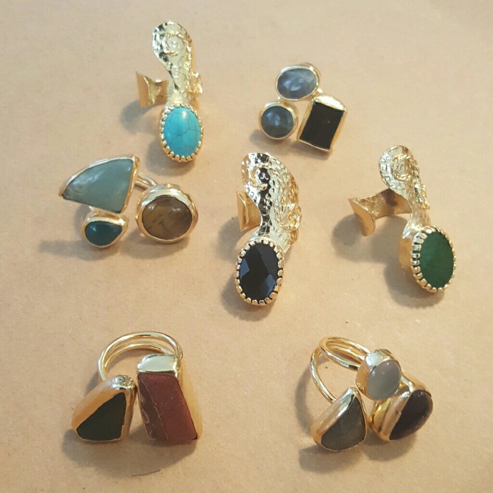 Assorted bohemian statement rings