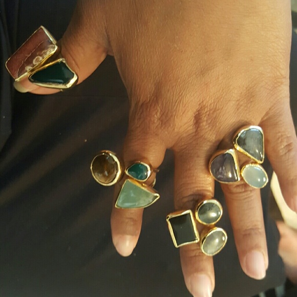 Assorted bohemian statement rings - Picture 3 of 3