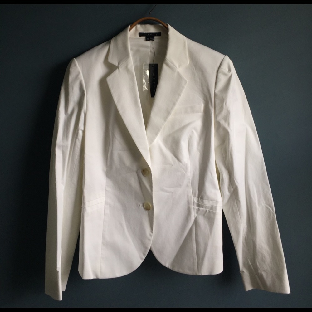 Theory White Blazer