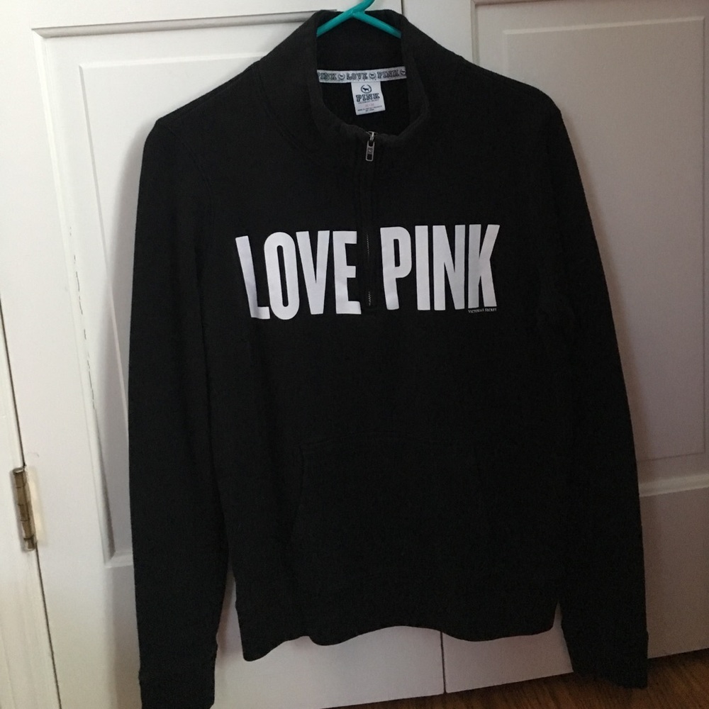 PINK VS black sweat suit