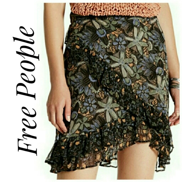 Free People  Dresses & Skirts - Free People Skirt Around the World Black Combo