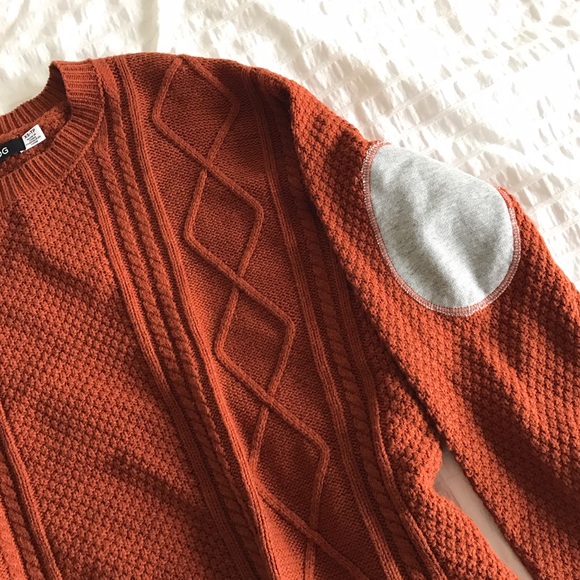 Urban Outfitters Sweaters - Urban Outfitters Cable Knit Elbow Patch Sweater Urban Outfitters Sweaters - Urban Outfitters Cable Knit Elbow Patch Sweater