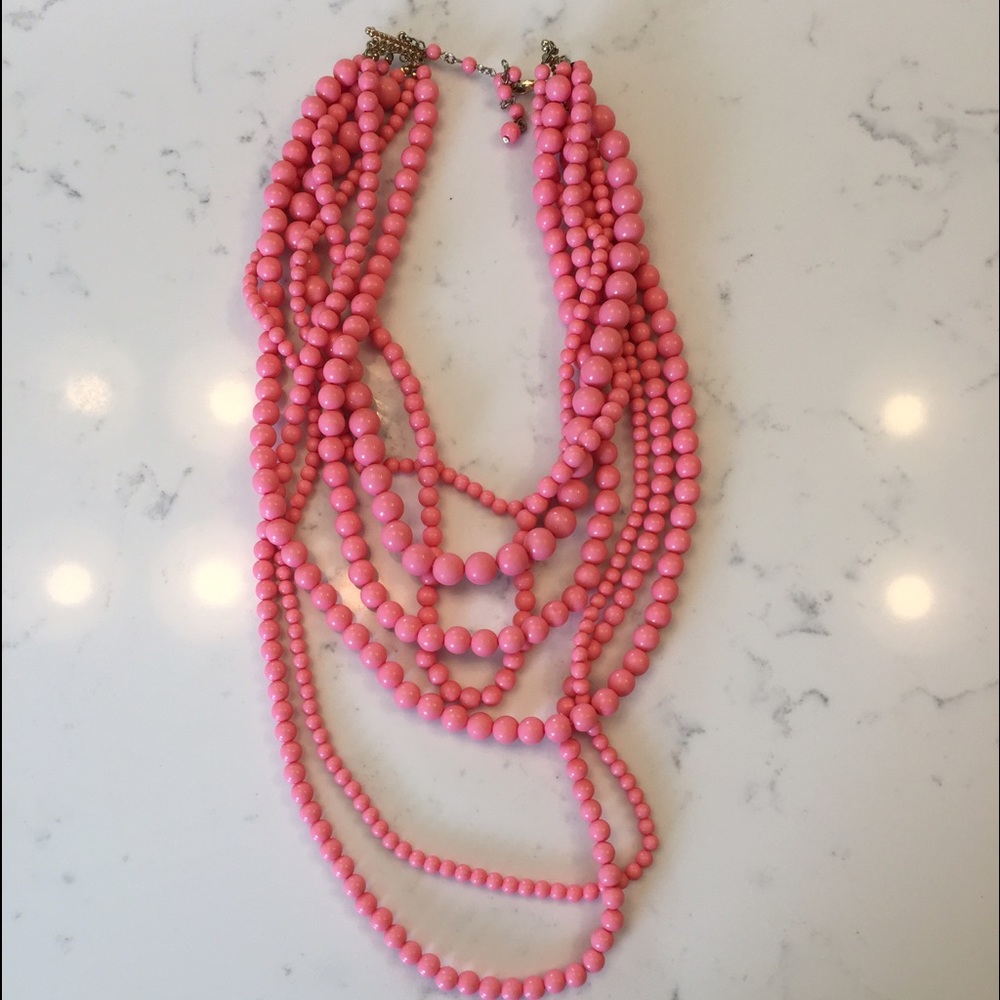 Pink layered necklace