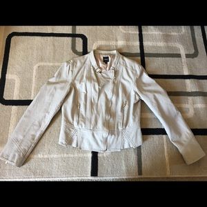 🔅LAST CALL🔅 Express cream leather jacket Sz L