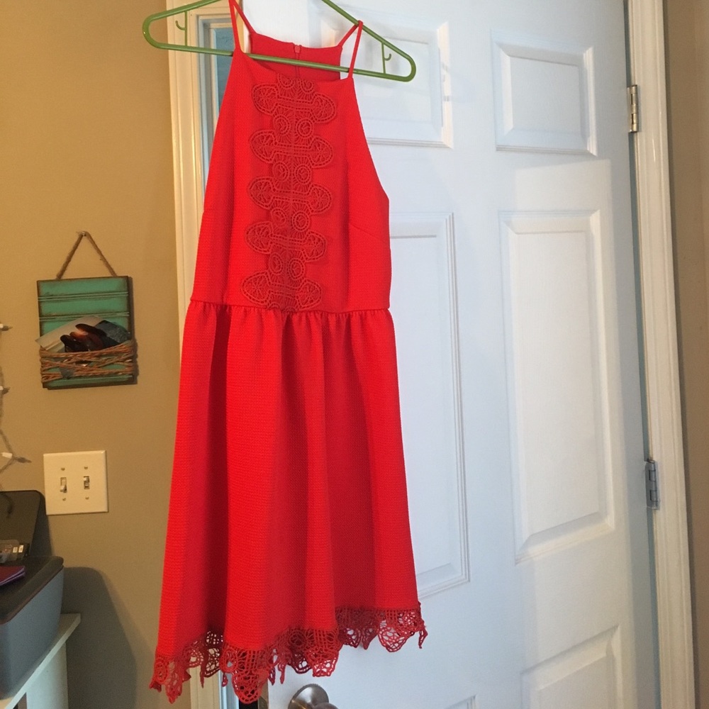 Red cocktail dress